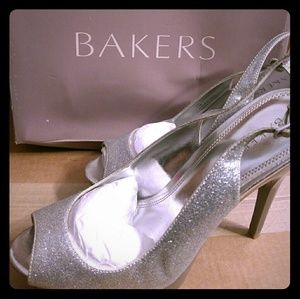 Bakers Silver Flash Heels